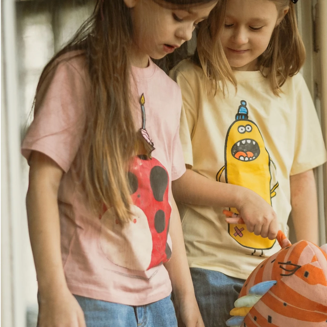 Let's Chill2025SS 亲子系列 英国艺术家联名款插画印花T恤夏季