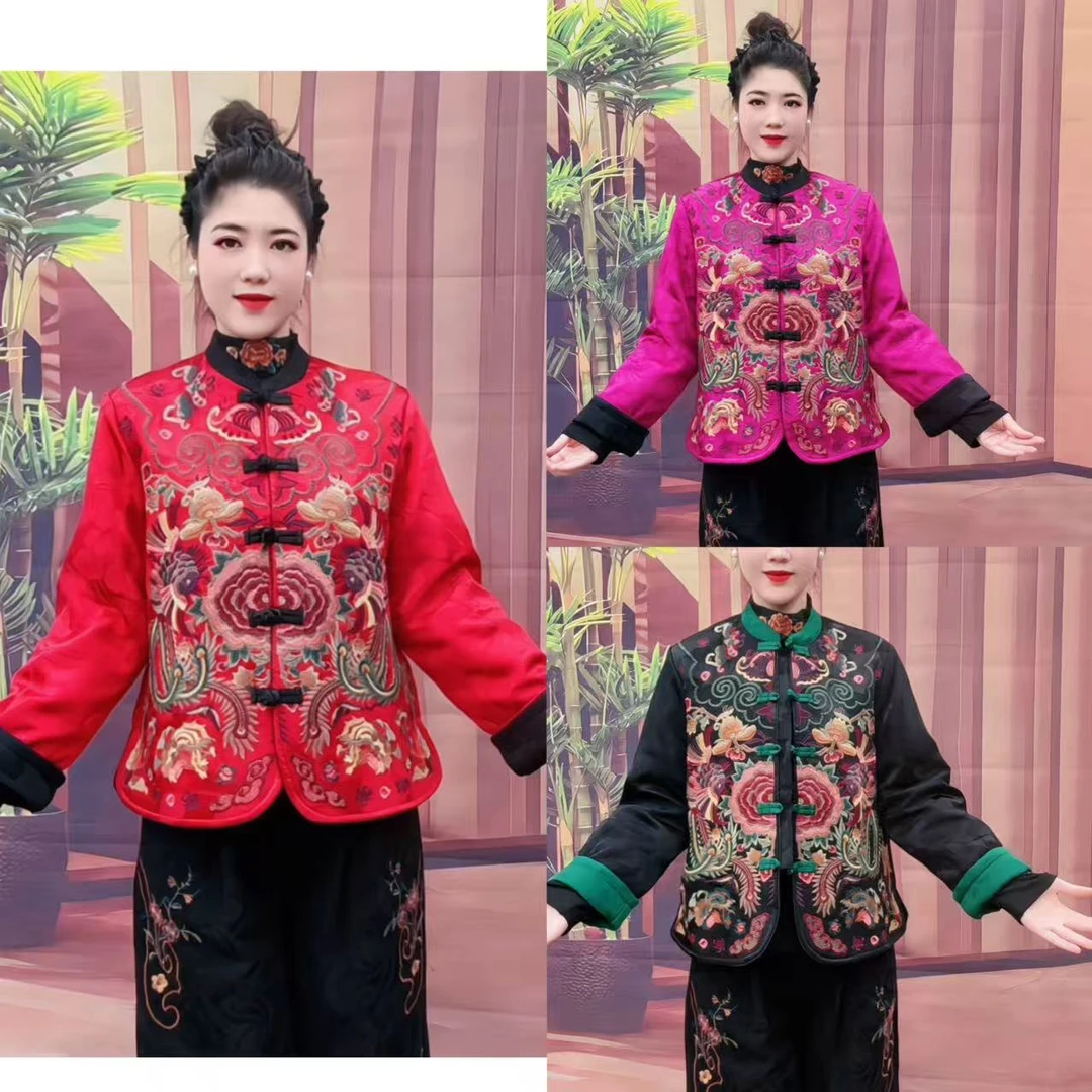 8770国风复古刺绣提花百搭棉外搭