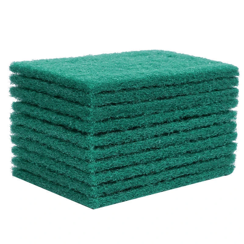 不含砂洗碗布10片装加硬百洁布不沾油洗锅布海绵抹布厨房不沾刷