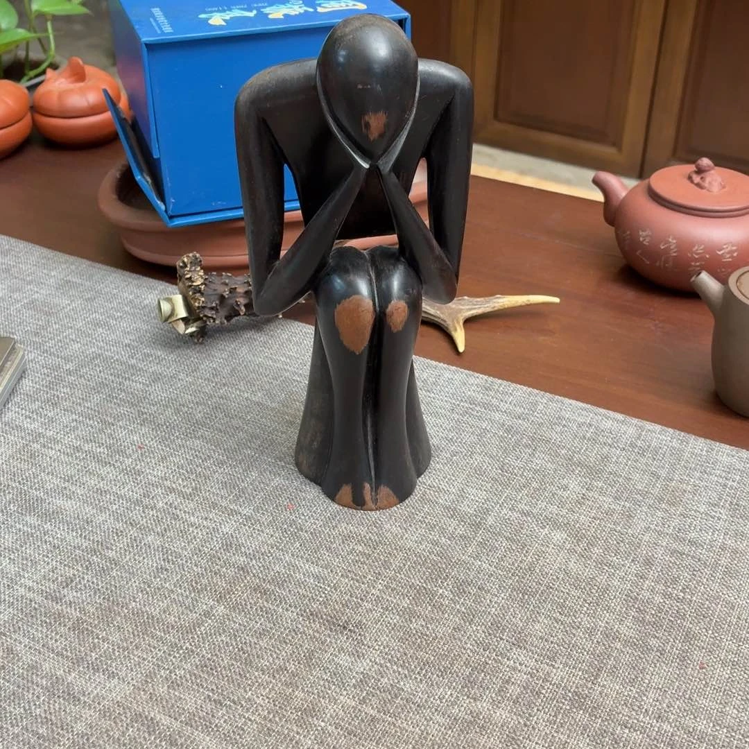 茶壶紫砂木制摆件