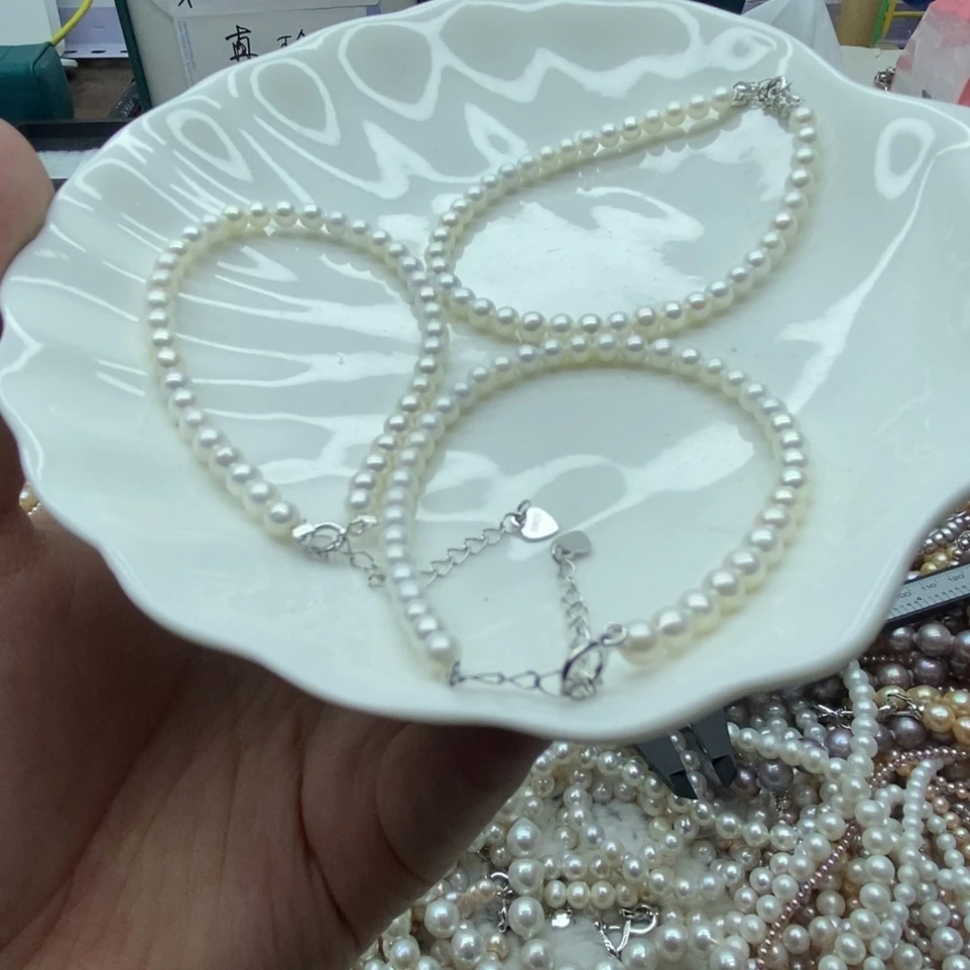 银S925镶嵌天然淡水珍珠无人工干预淡水珍珠9