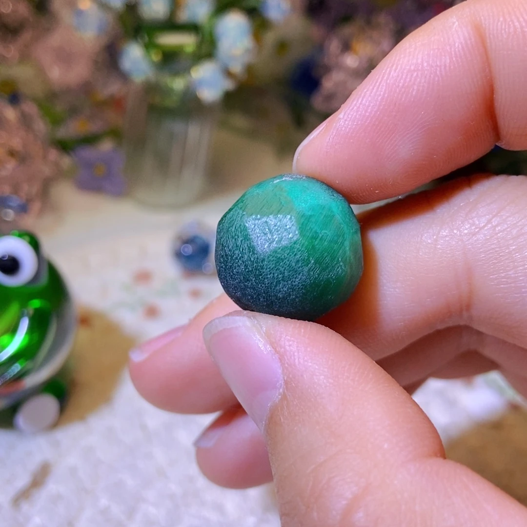 琉璃手工艺品猫眼绿