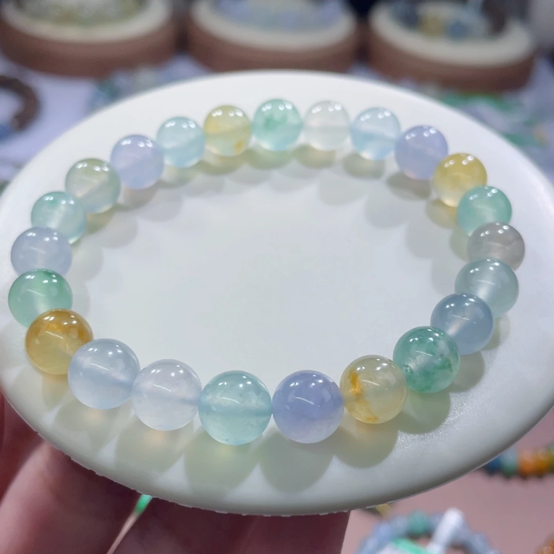 未镶嵌手链翡翠梦幻高冰卡8+