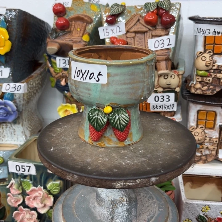 紫砂花盆粗陶材质多肉花盆