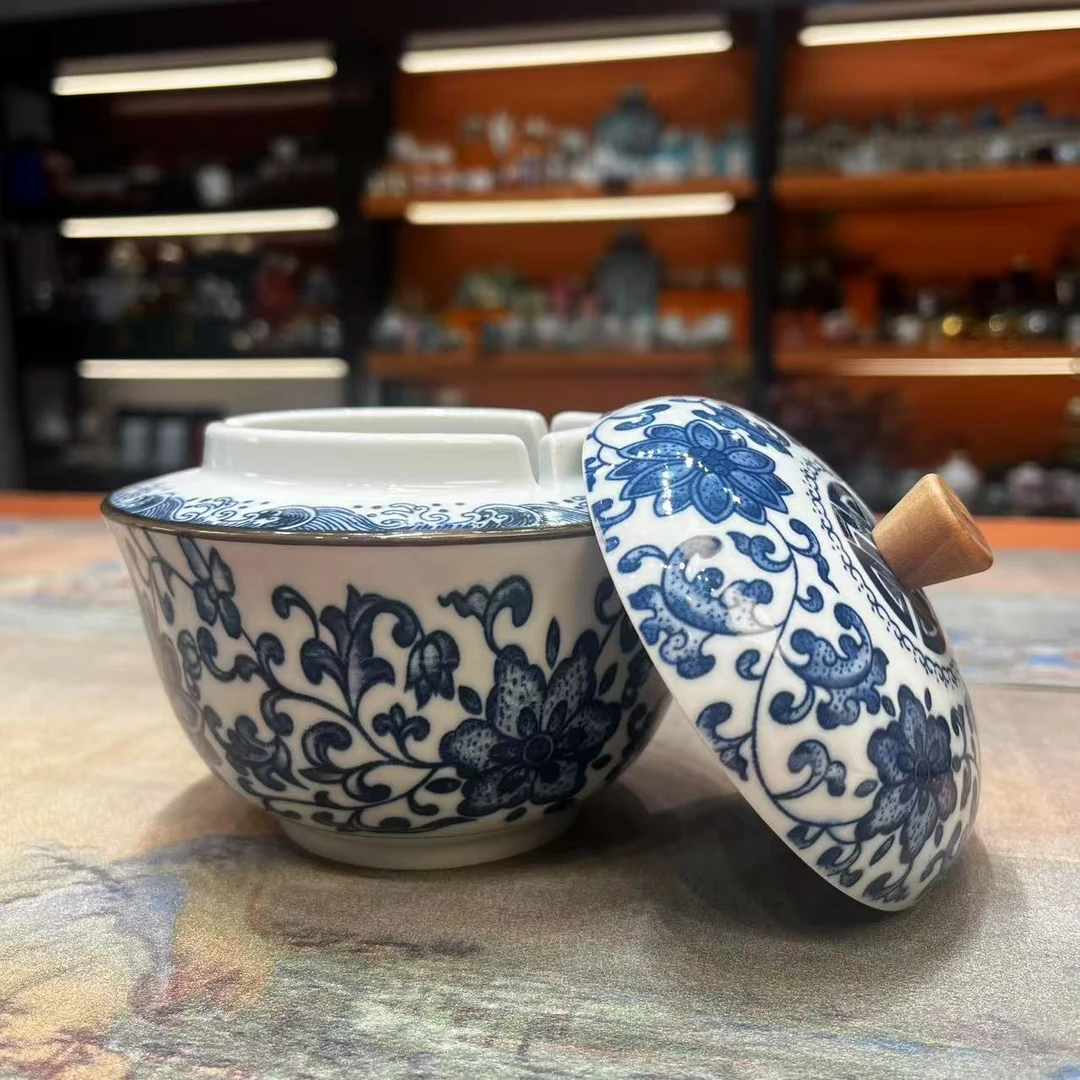 茗香瓷器 青花烟灰缸-5730 （直播专享）