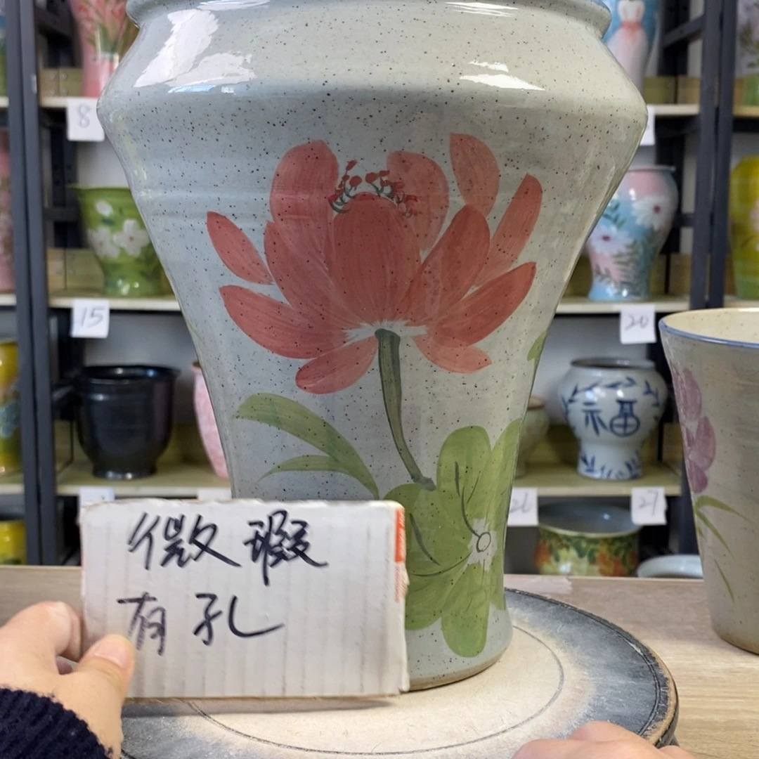 景德镇手工手绘陶瓷花盆