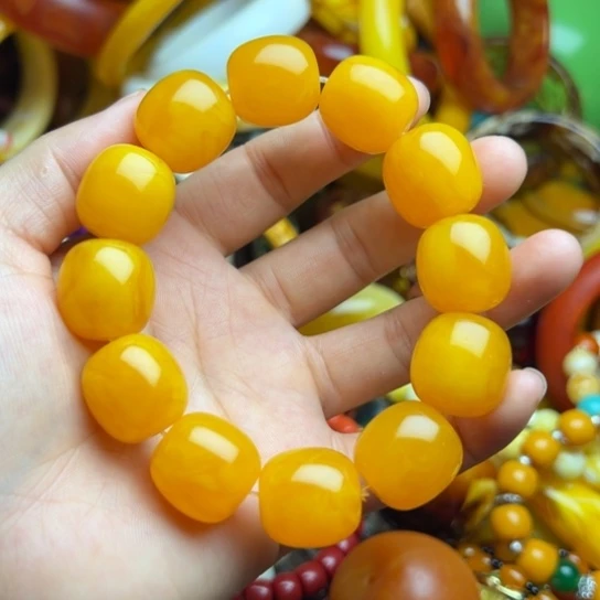 未镶嵌琥珀手串蜜蜡