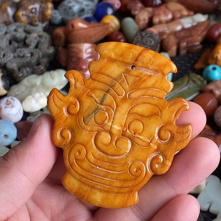 和田玉未镶嵌颈饰63