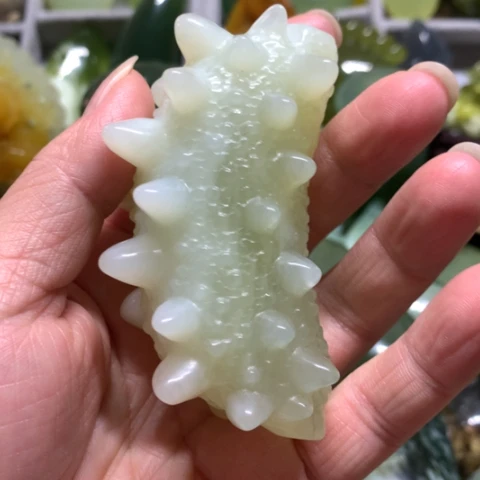 蛇纹石玉未镶嵌手把件