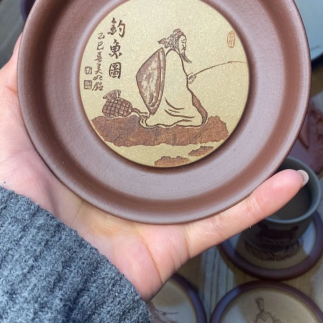 俊*紫砂壶承姜太公钓鱼