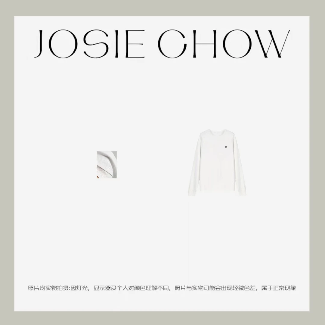 JOSIE CHOW【小c刺绣】女款春夏款亲肤感质感棉T恤。JC061370