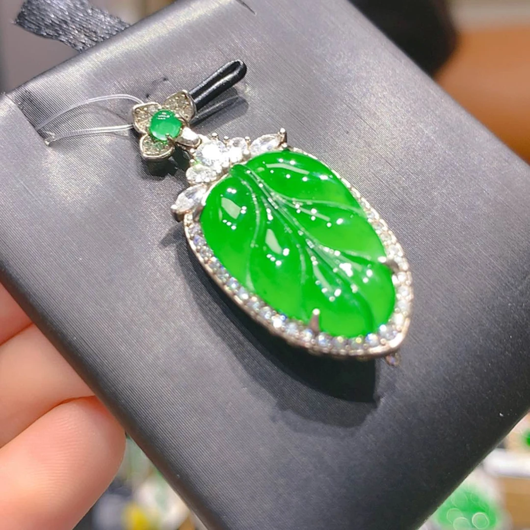 【闪购商品】翡翠颈饰银S925镶嵌7柒姐