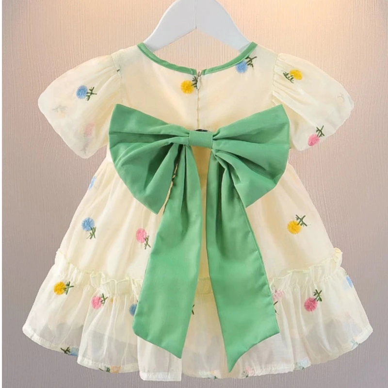2024短袖婴儿公主连衣裙子一岁女宝宝韩版洋气衣服夏季小女孩夏装