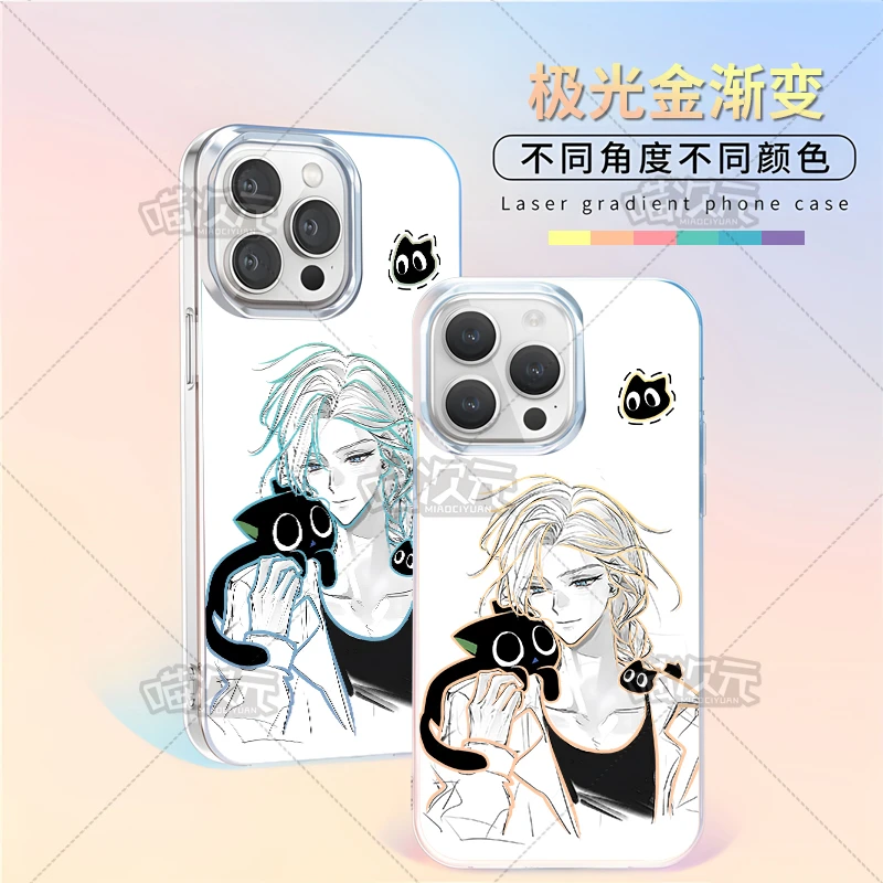 鹿野适用苹果华为vivo一加oppoiPhone小米二次元极光金手机壳