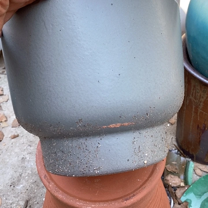 紫砂花盆高20口24瑕疵