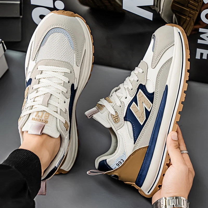 阿甘男鞋2025新款夏季网面百搭休闲青少年跑步增高运动老爹潮鞋