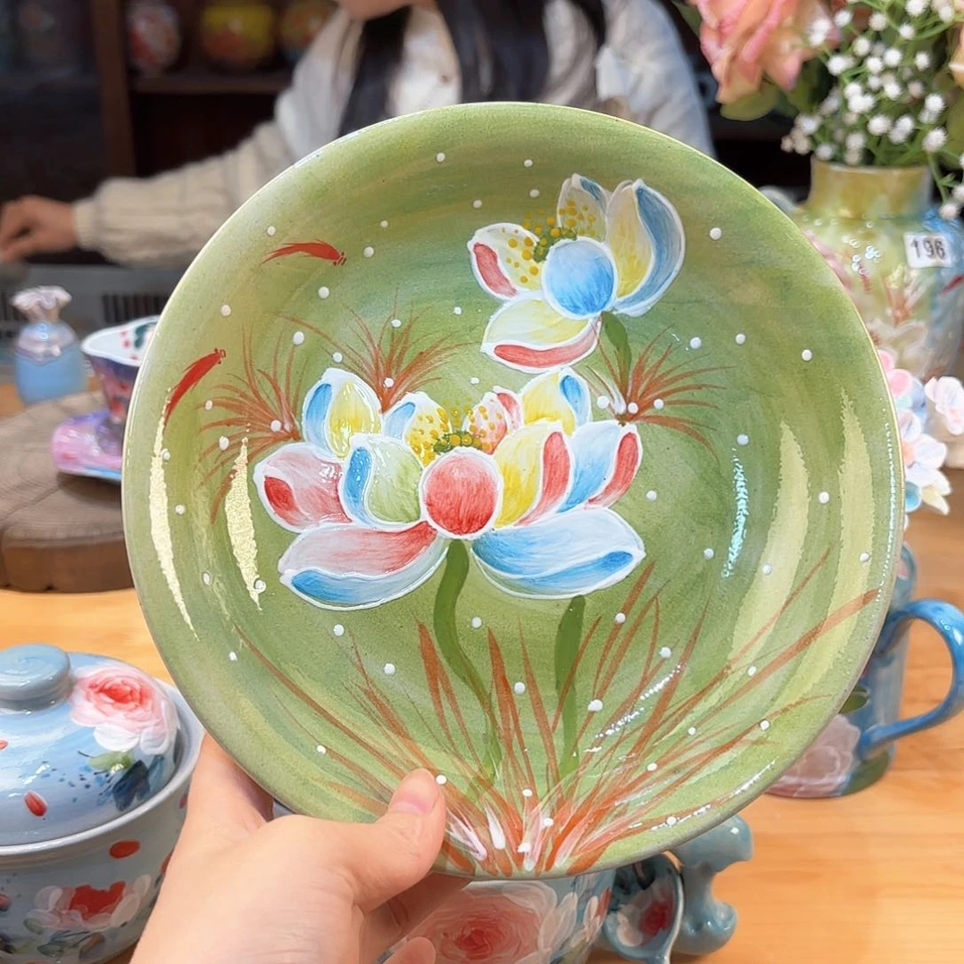 景德镇手绘高温釉下彩陶瓷茶具