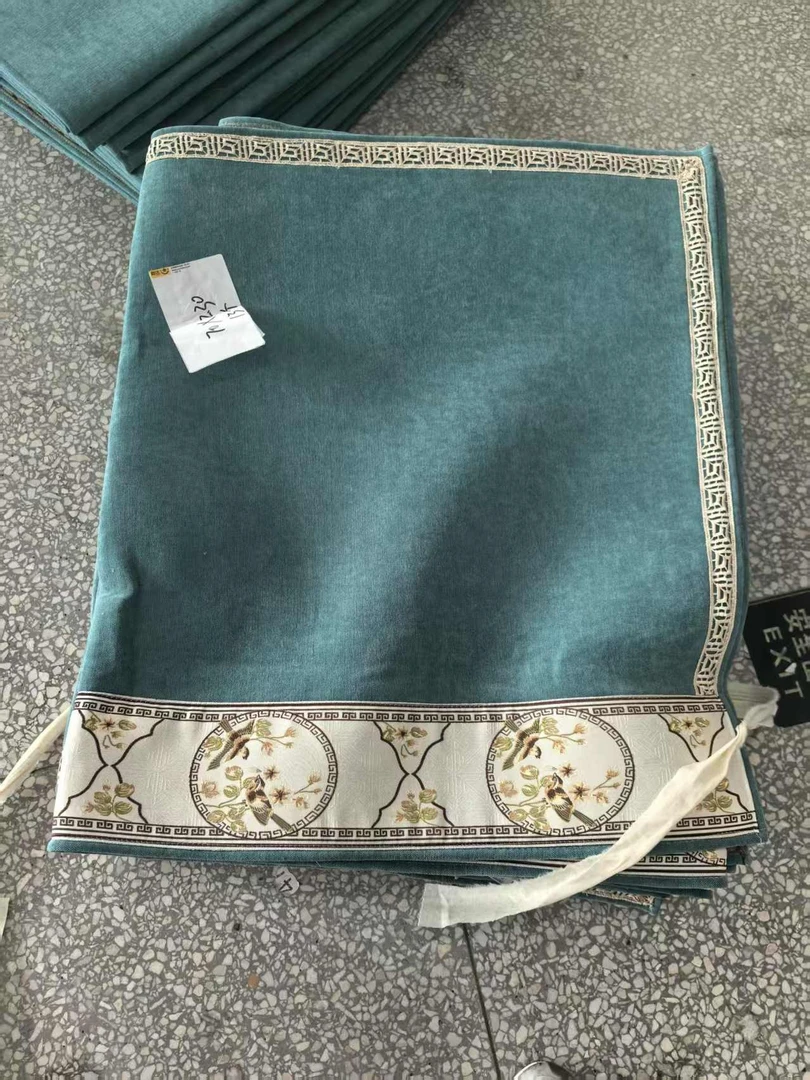 《兵哥外贸》3楼70×230绿色雪尼尔侧边小鸟绣花款沙发垫 发1张