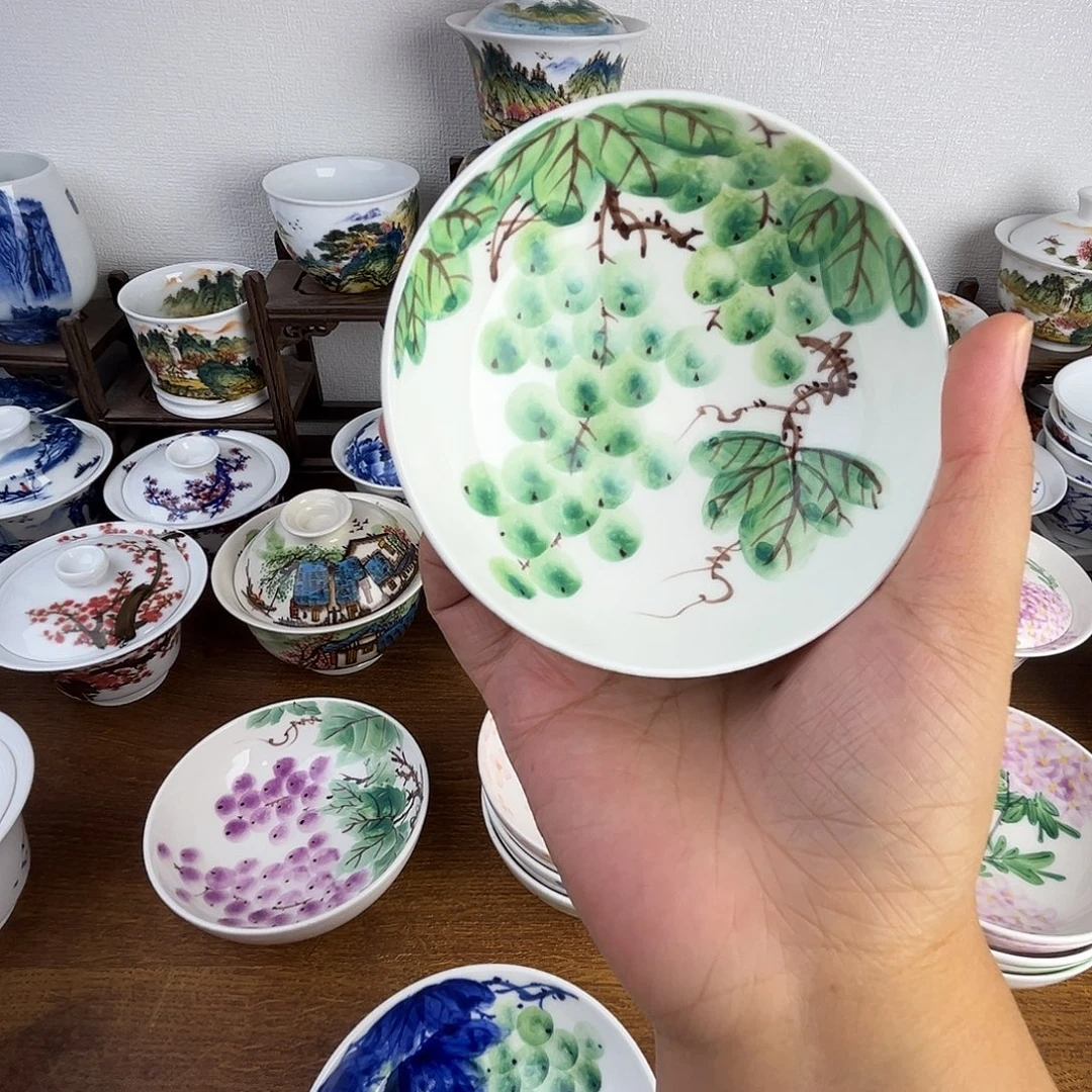 忠意堂釉下彩阳光玫瑰微瑕不退