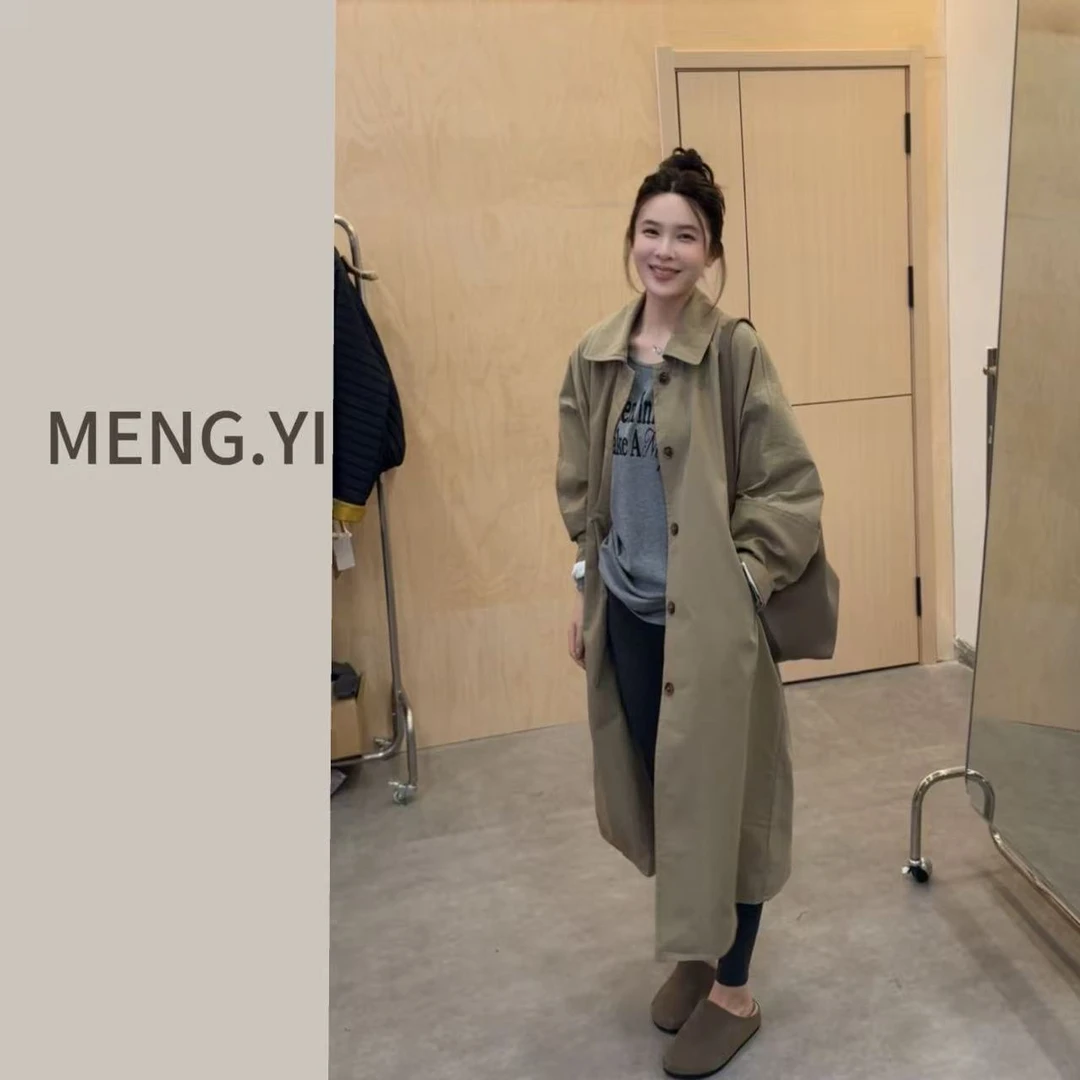 MENG.YI夹棉加厚韩系简约风衣5293-1