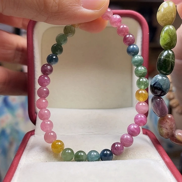 碧玺未镶嵌手链手串