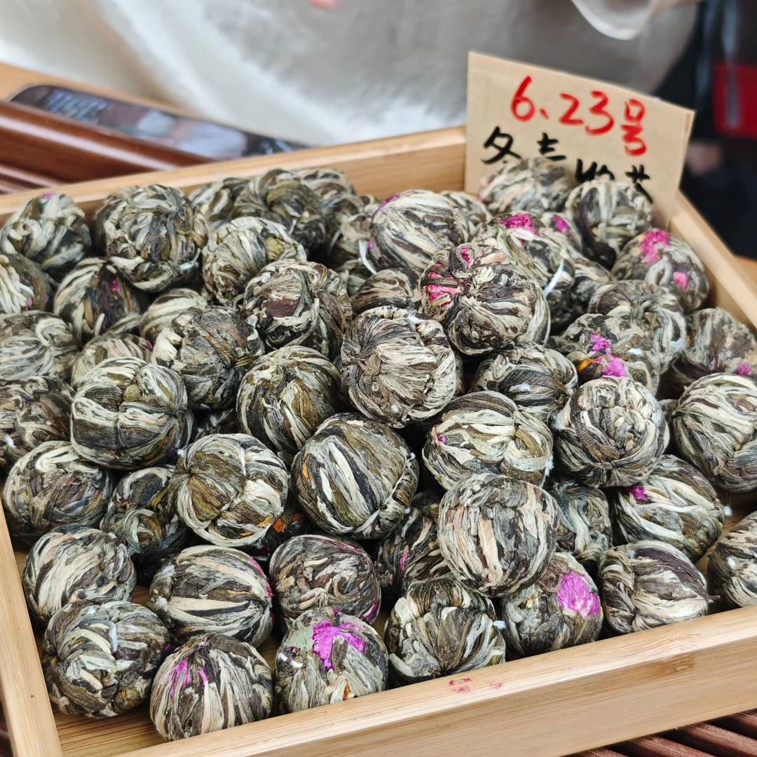 双龙戏珠手作花茶 冬青收茶