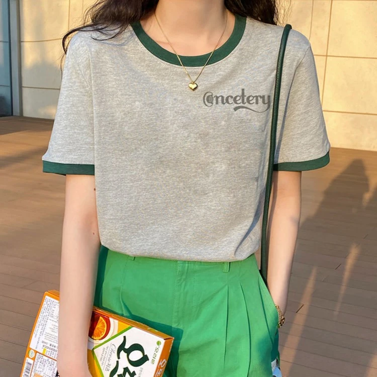 （曼钿短袖2.）新款短袖撤柜圆领百搭半袖韩版上衣