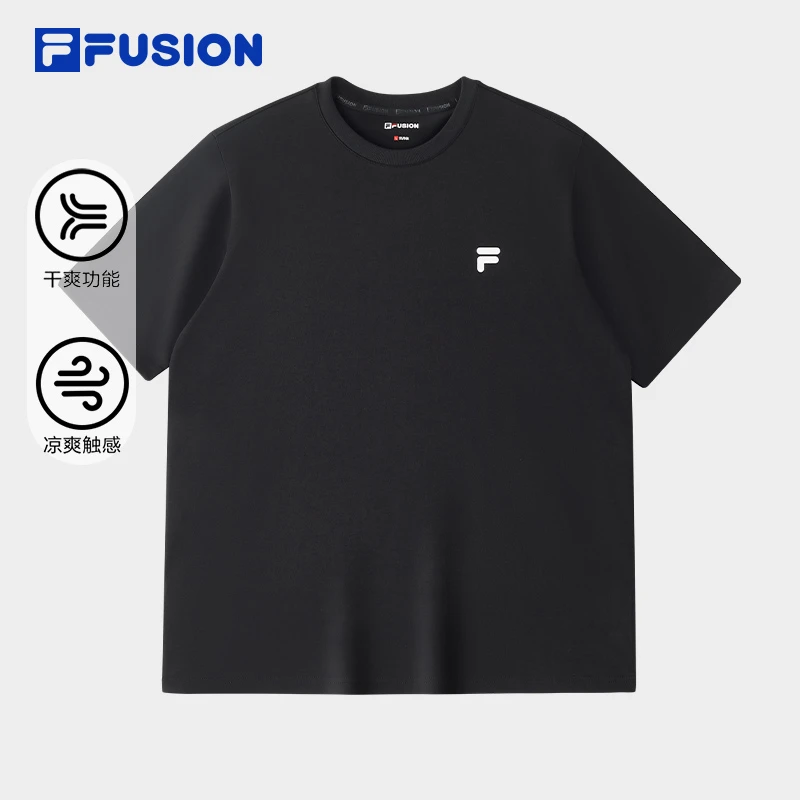 FILA FUSION斐乐吸湿速干夏季凉感短袖T恤男士潮流T11M521103F