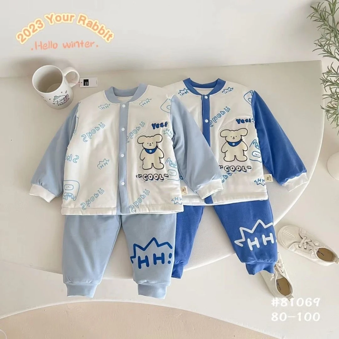 玥儿兔80g薄棉分体套装男女春秋冬保暖外套