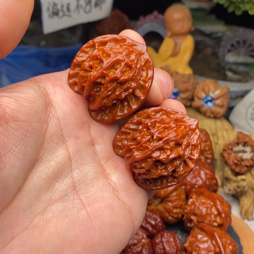 文玩核桃把件盘山公子帽边37肚34全品