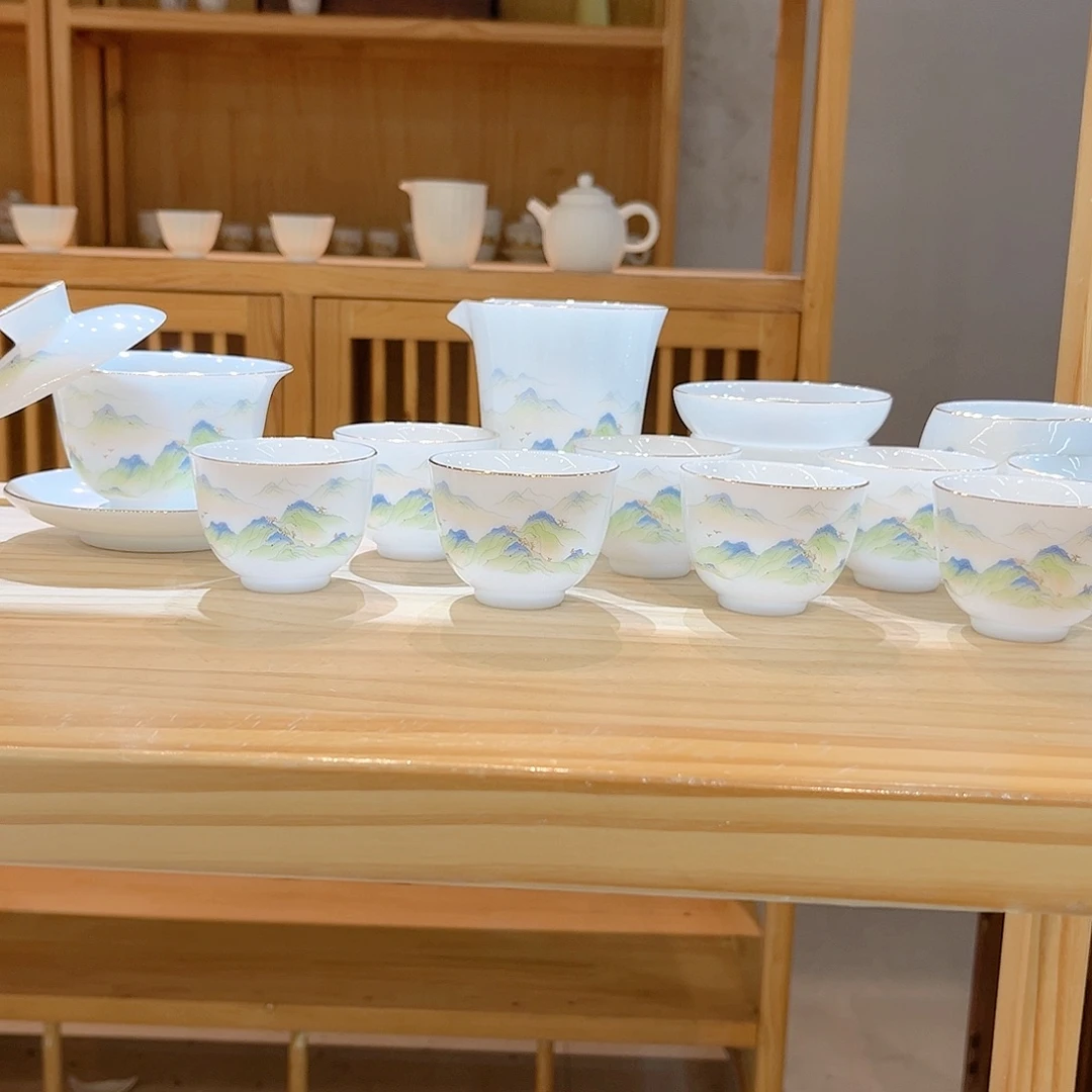 【御瓷斋】冰种玉瓷茶具套装