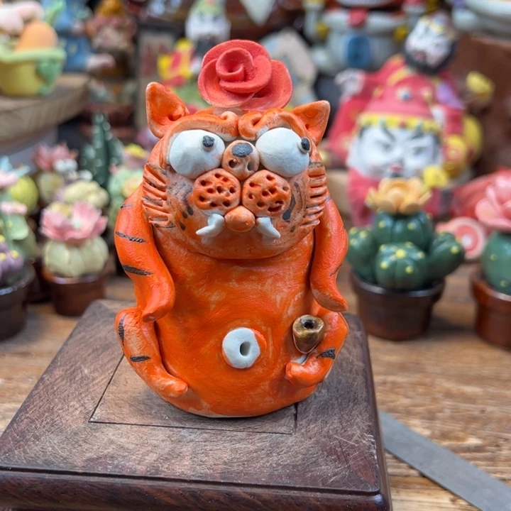 陶摆件小镇青花每日有新品