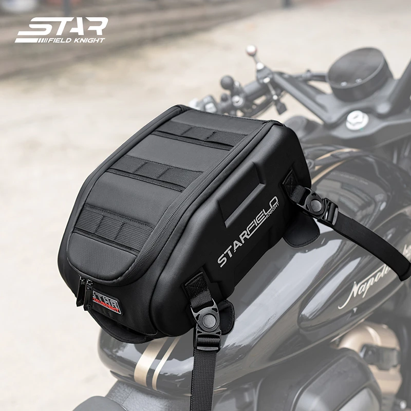 星空骑士机车磁铁吸附油箱包后座包多功能大容量防水复古骑行装备