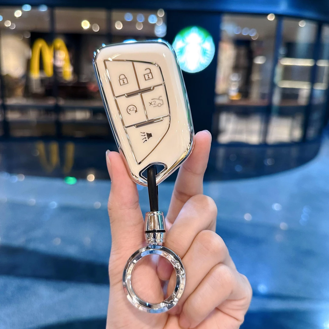 适用新款凯迪拉克钥匙套xt5/ct5扣锐歌gt4/xt4简约ct6/xt4壳装饰