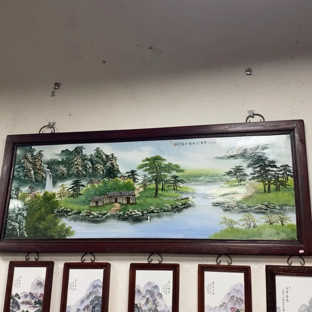 瓷片185*73 景德镇瓷板画柴窑烧制