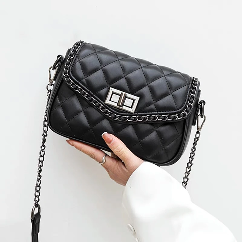 包包女新款菱格小方包时尚简约百搭包包小香风网红小众单肩斜挎包