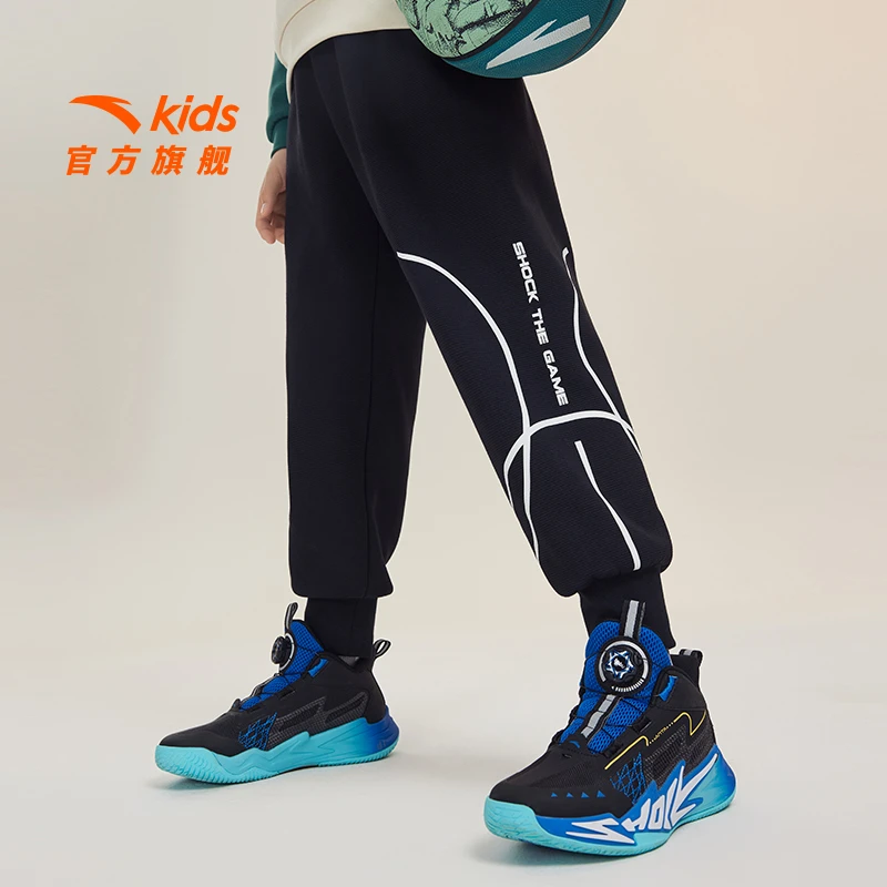 【2024SHOCK 系列】安踏儿童男大童冬款加绒运动长裤352441721