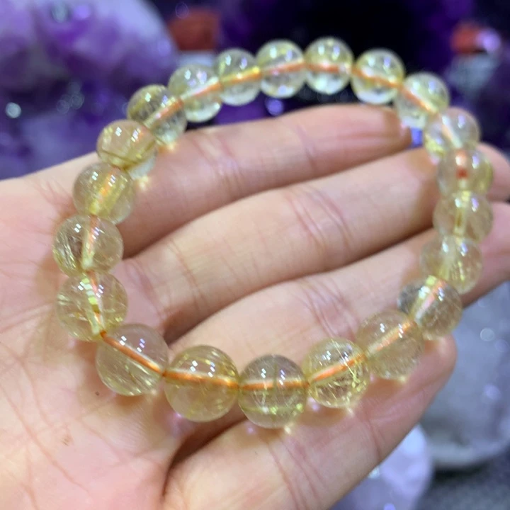 水晶手链未镶嵌乘****河发晶9mm手串h