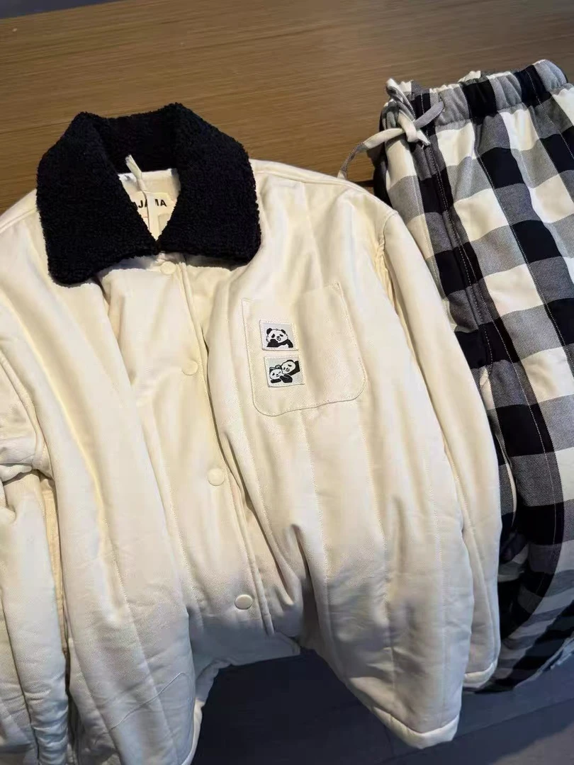 大菲【织梦眠眠】睡衣女冬季三层夹棉珊瑚绒睡衣加绒加厚保暖家居