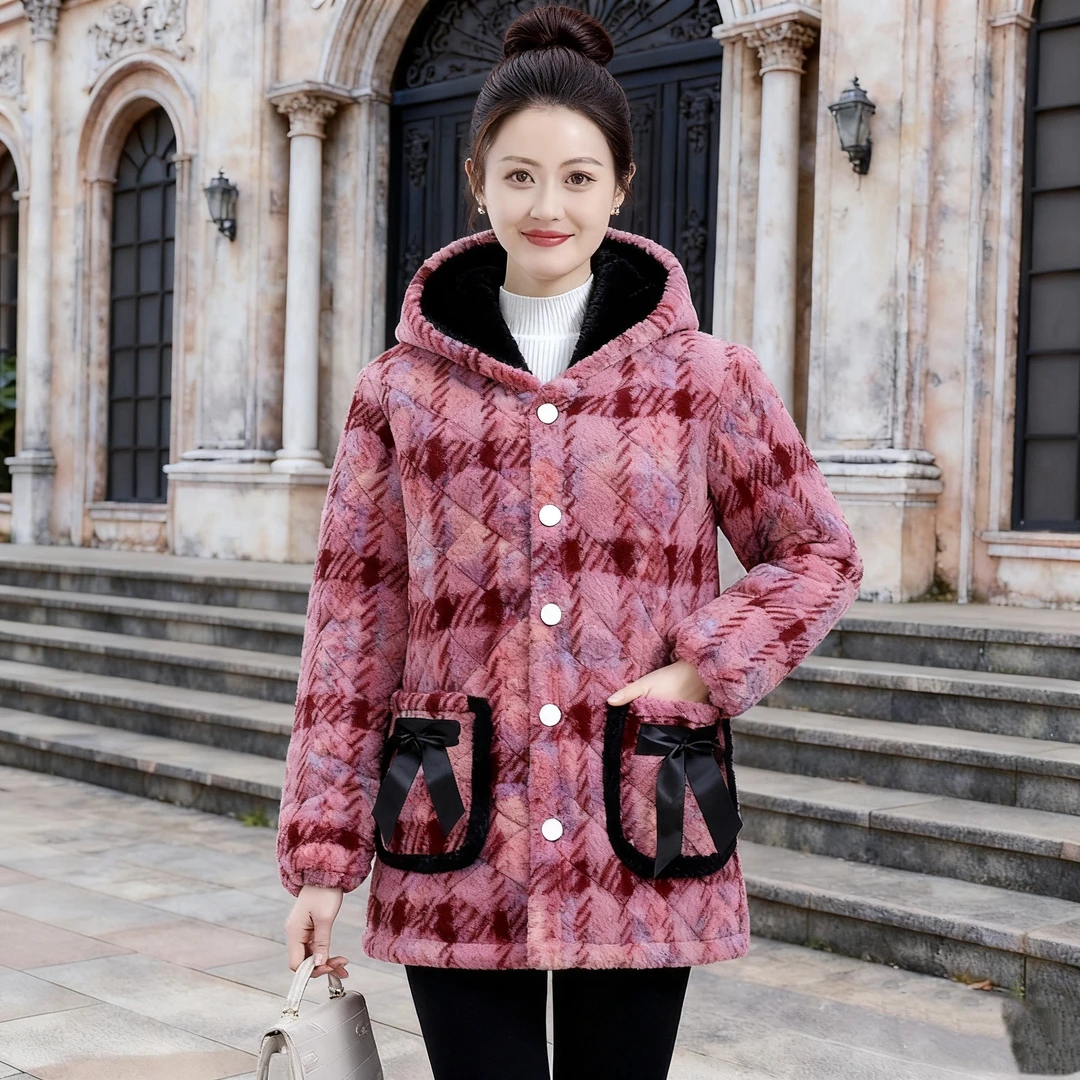 小个子短款连帽加厚保暖棉服女冬季洋气新款时尚外套