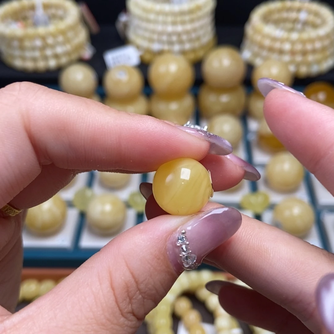 蜜蜡未镶嵌珠宝奇石12.8mm