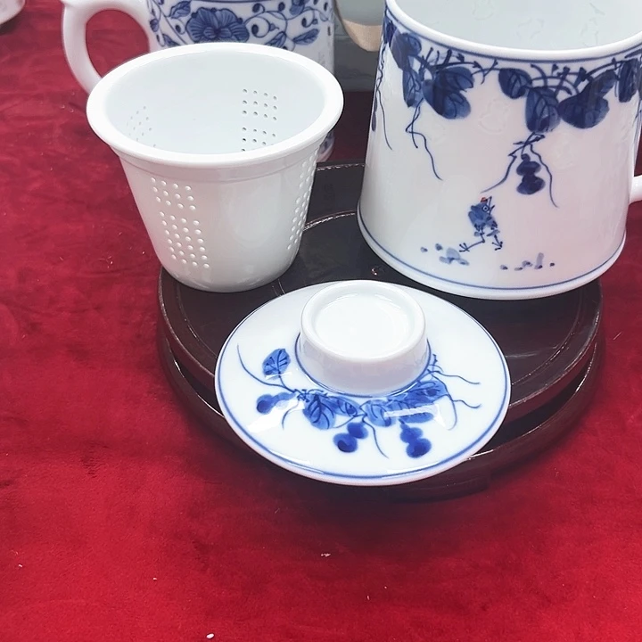 杯子景德镇陶瓷艺术纯手绘550毫升