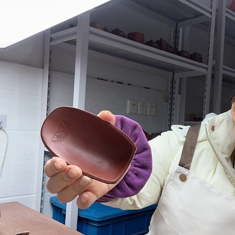 紫砂知足常乐茶则