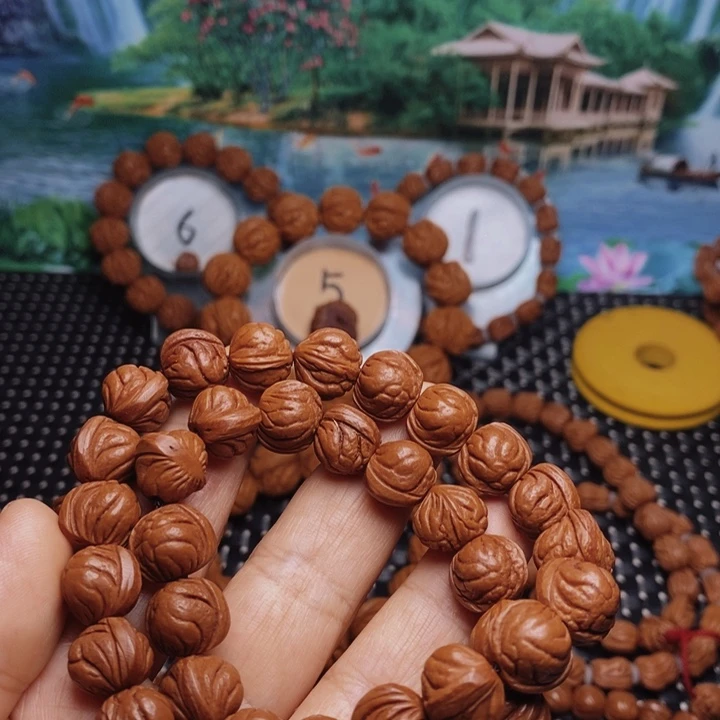 桃核手串唐*龙纹桃核手串