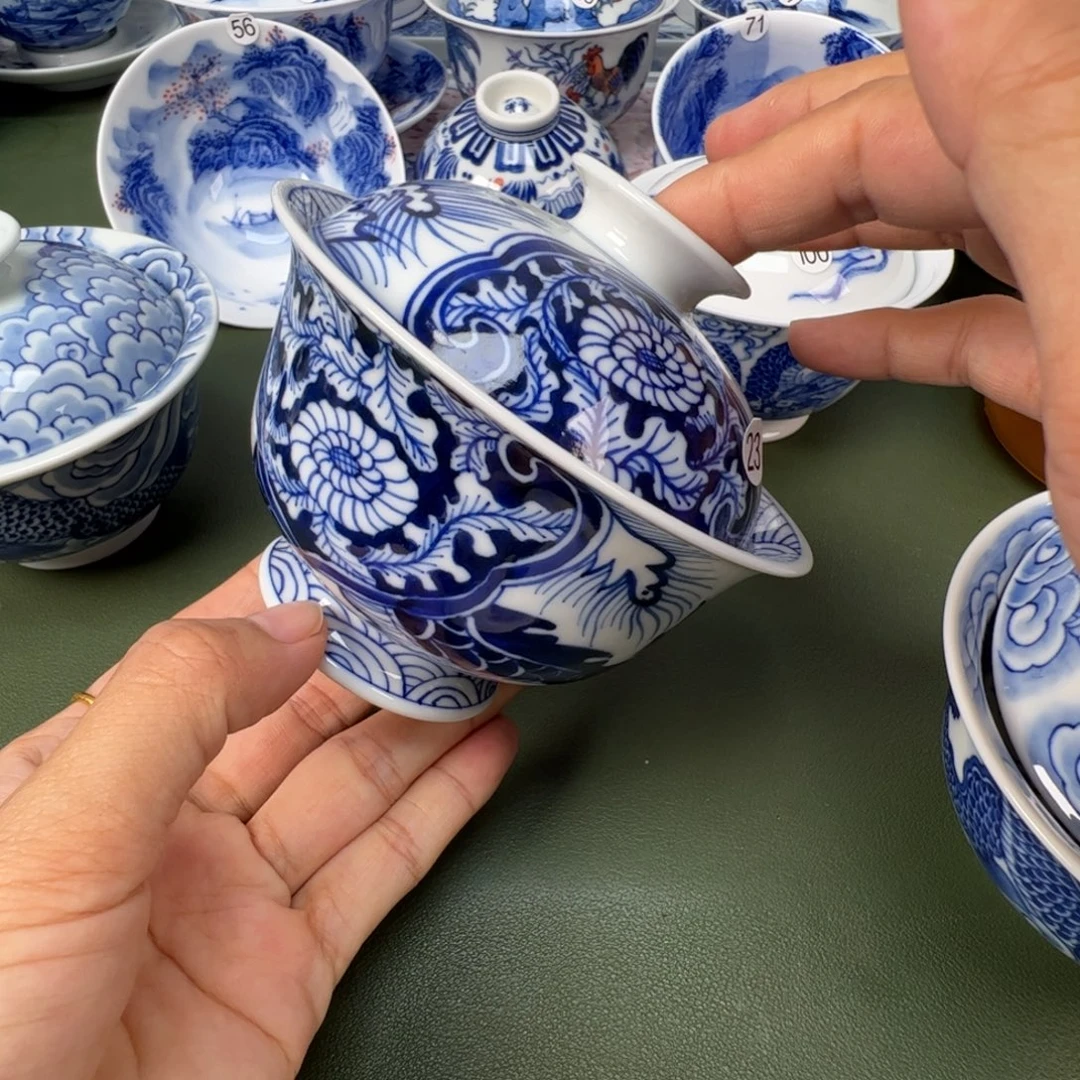 景德镇纯手工纯手绘茶具木木23