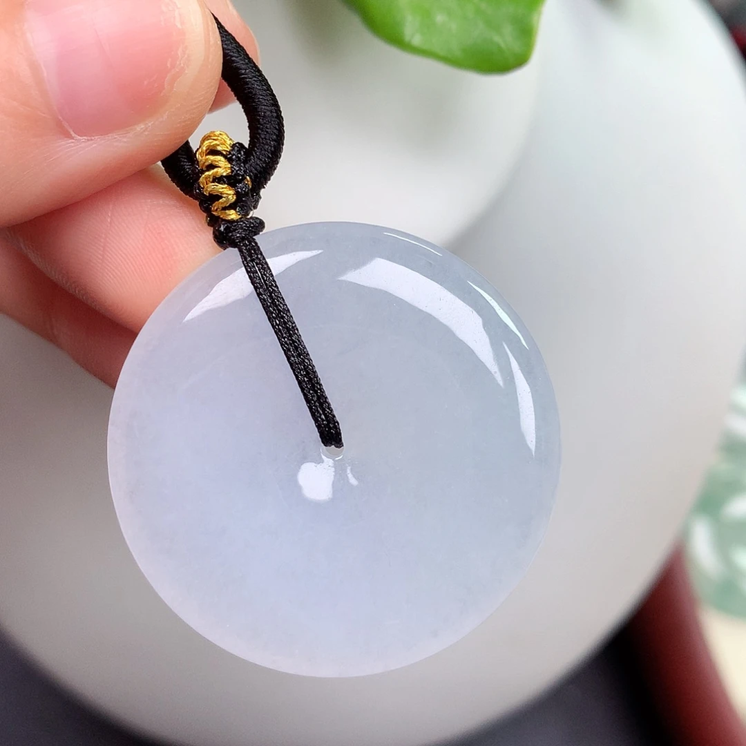 翡翠未镶嵌颈饰平安扣 35.4-5.6mm