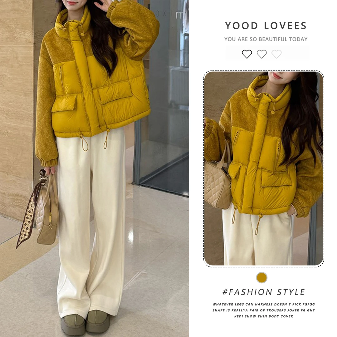 韩版小个子韩系宽松短款加厚棉服女秋冬季慵懒宽松保暖棉袄外套潮