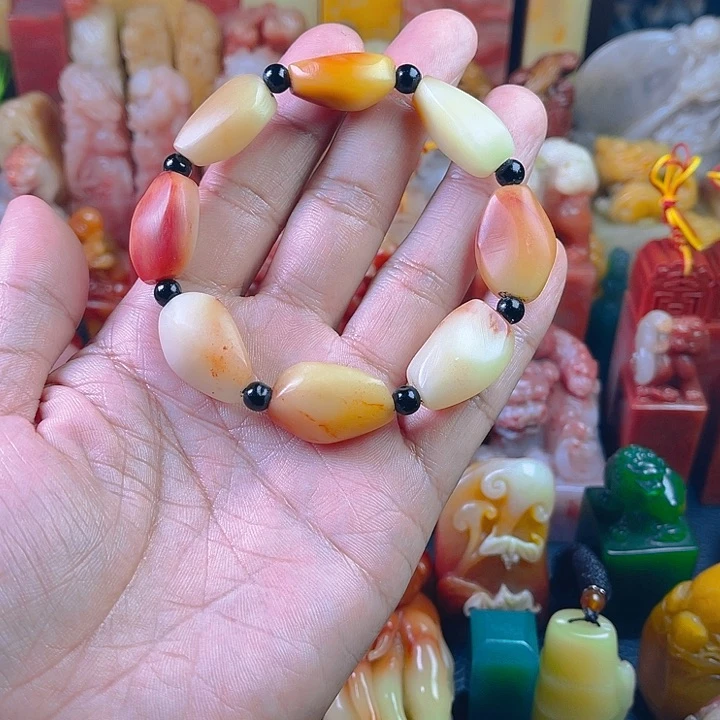 寿山石芙蓉手串，福利价！