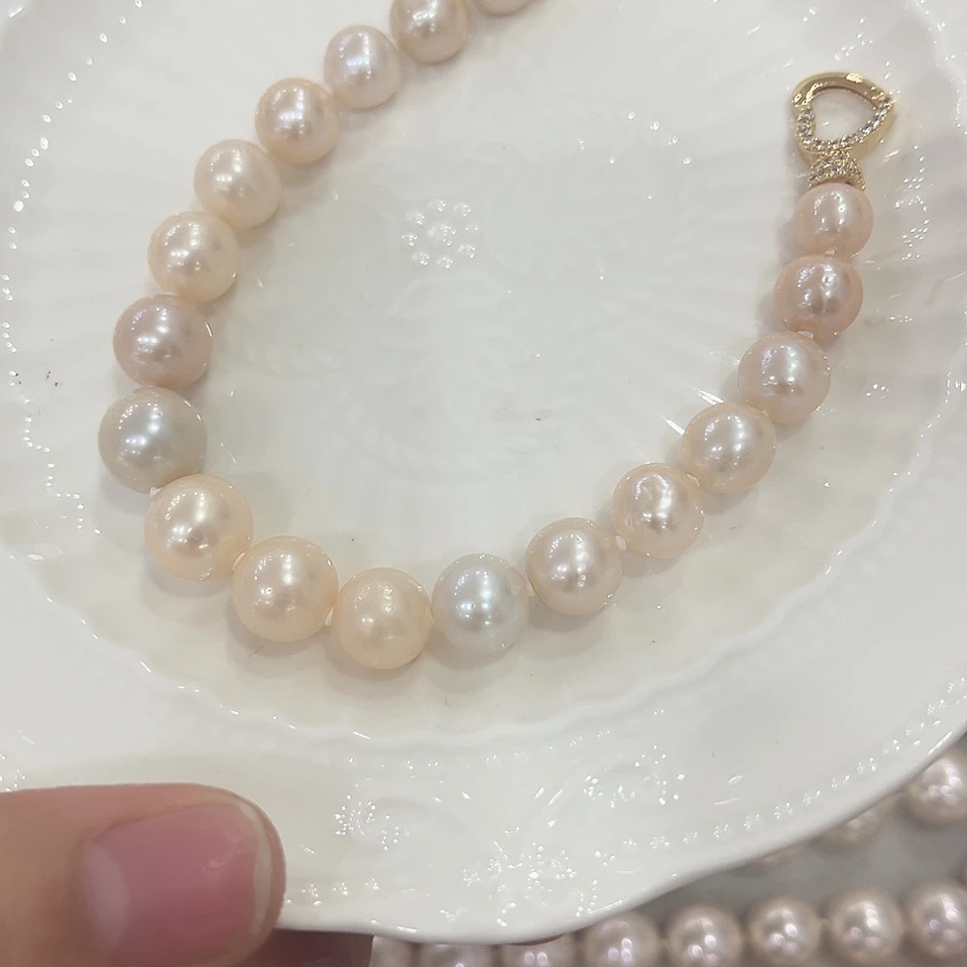 花岗石纯铜锡合金纯铜珍珠手链