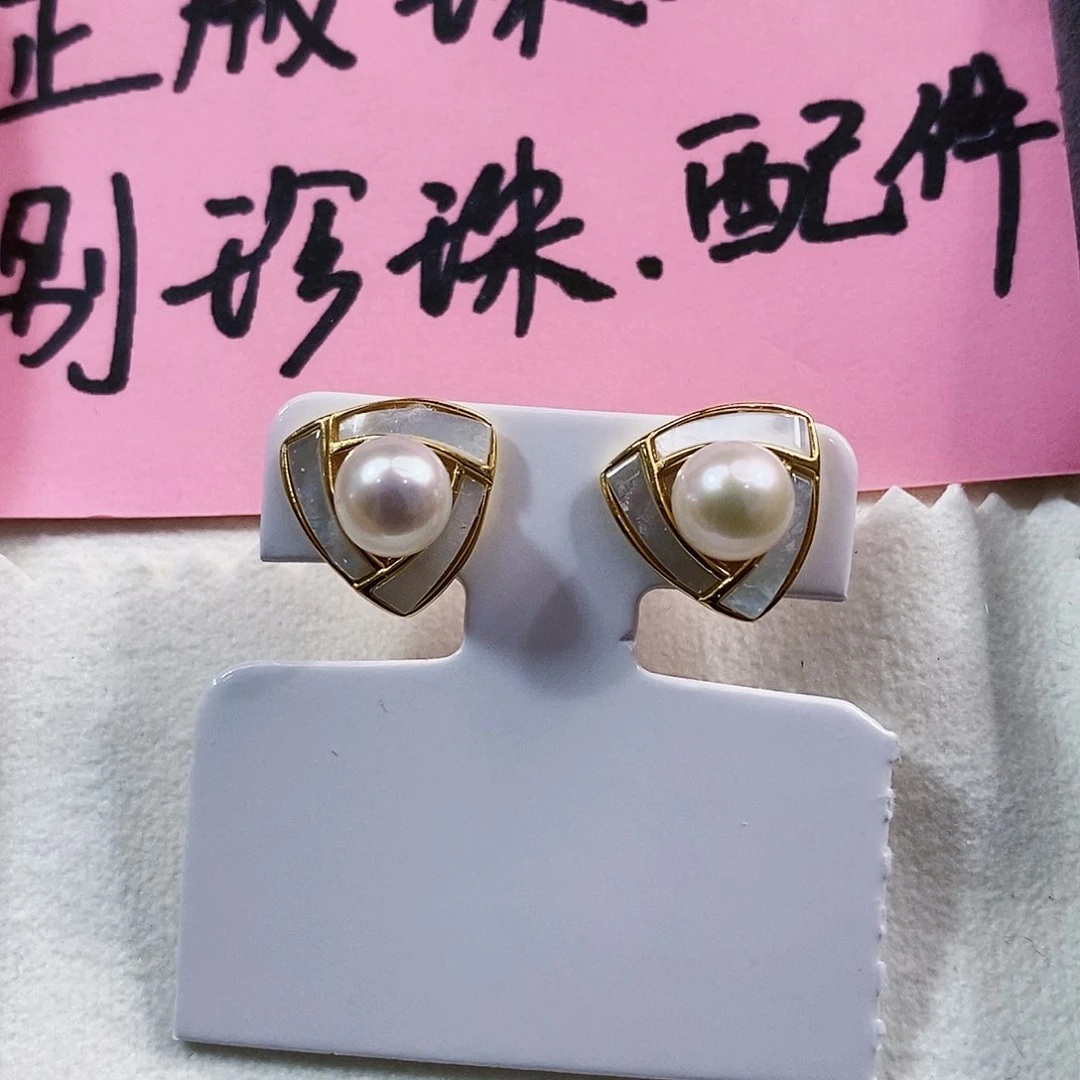 银S925镶嵌特价秒杀珠宝首饰正版配件淡水无核微瑕淡水珍珠